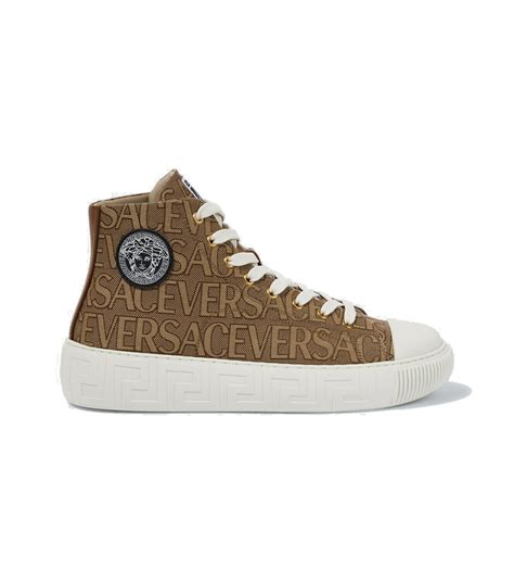 versace senator high top trainers|Versace sea greca sneakers.